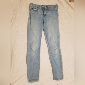 Womens Aeropostale Jeggings High Waisted Short Light Medium Wash
